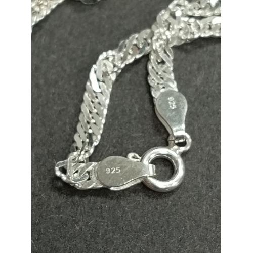 390 - 925 silver chain 44cm