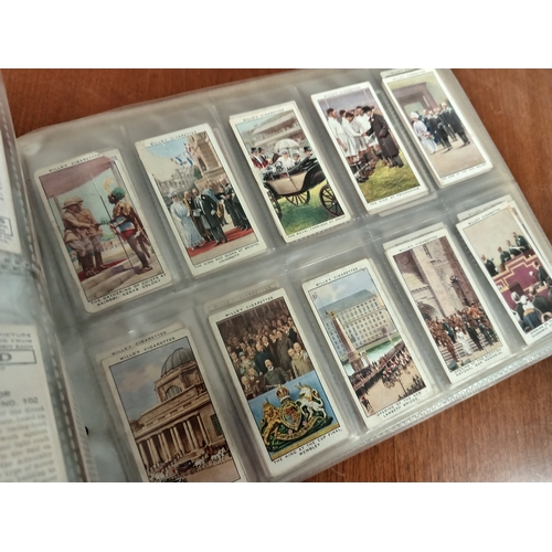 16 - Vintage cigarette card album full of cigarette cards including film stars, flowers, aeroplanes, Roya... 