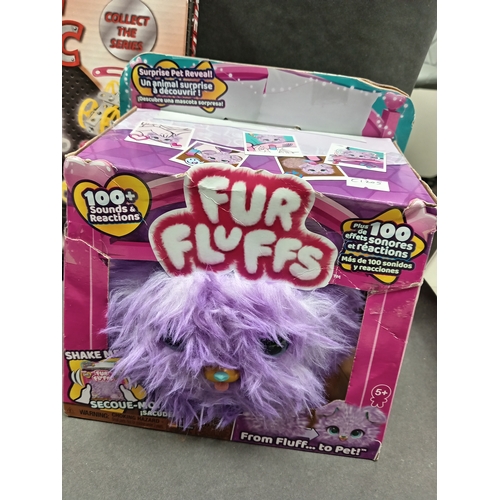 44 - Fur fluffs sound and reaction boxed pet toy 5+ and a boxed Metal Mechanic build a working model car ... 