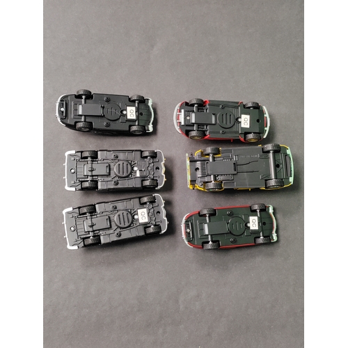 47 - Job lot of 6 metal pull todrive cars.