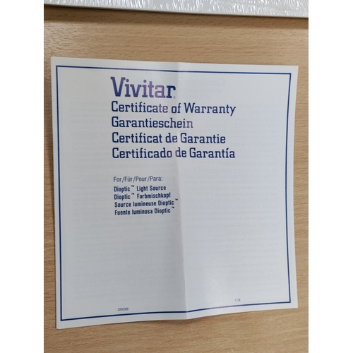 59 - 1977 Vivitar Dioptic Light Source Light Pipe new in box. Complete with original documents and receip... 