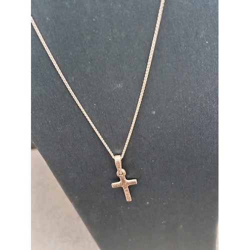 294 - 925 silver silver Cross pendant on 925 silver chain 40cm