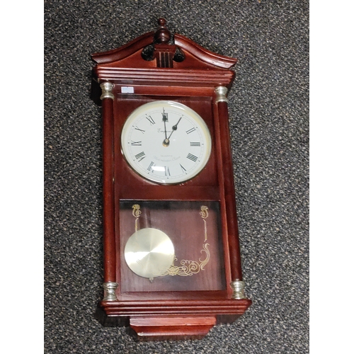 80 - Antique style battery operated wooden clock