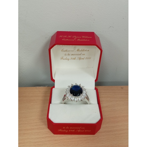 303 - Prince William & Kate Williams commemorative decorative boxed Ring in box. Ring measures 4cm diamete... 