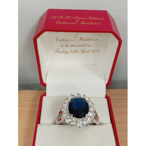 303 - Prince William & Kate Williams commemorative decorative boxed Ring in box. Ring measures 4cm diamete... 