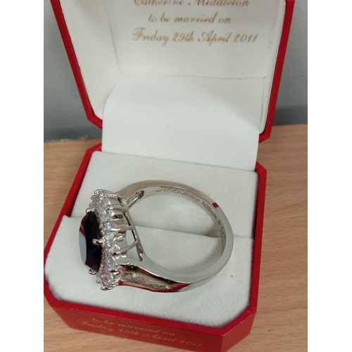 303 - Prince William & Kate Williams commemorative decorative boxed Ring in box. Ring measures 4cm diamete... 