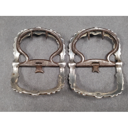 296 - A pair of antique Georgian or possibly earlier Sterling Silver Boot Buckles. Hallmarked With Lion Pa... 