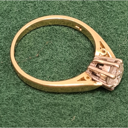 320 - 1 carat Diamond solitaire ring set in 18 carat gold. Size N+ 3.8 grams.