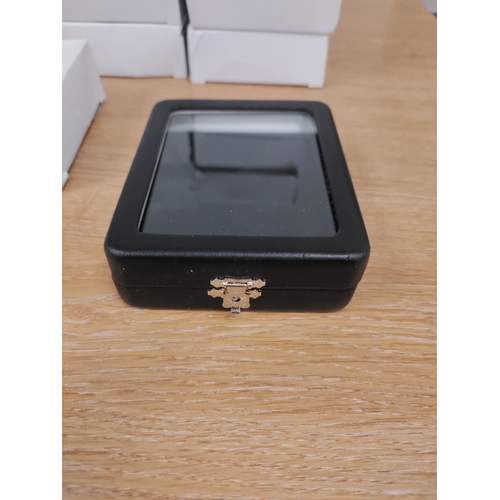 327 - 12 boxed jewellery boxes. H 3cm x 11cm x 9cm