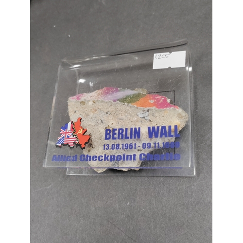 403 - A chunk of Berlin Wall from the American sector. From Allied Checkpoint Charlie