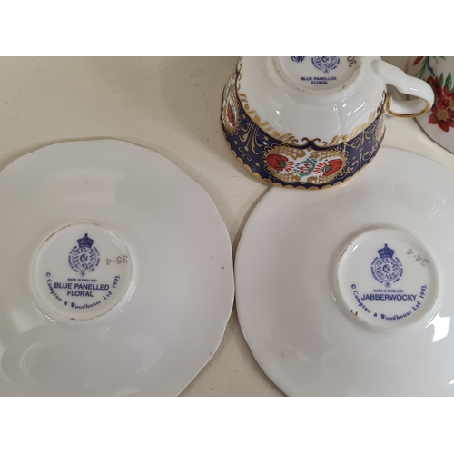 411 - Royal Worcester china Cherub Soap Dish and two decoratied miniature cup & saucers. Dish measures H10... 