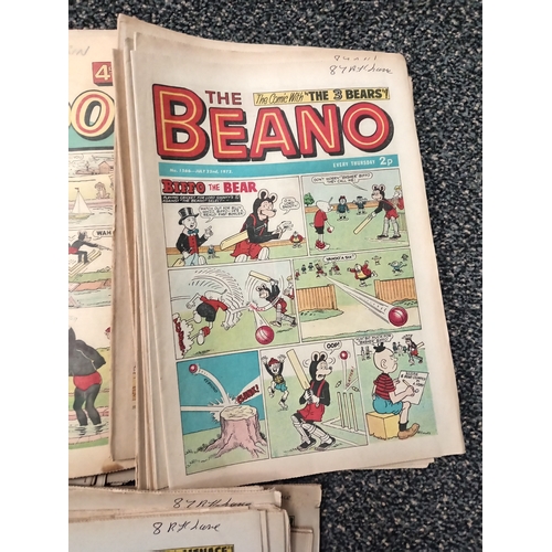 413 - Job lot of vintage 1970's The Beano comics