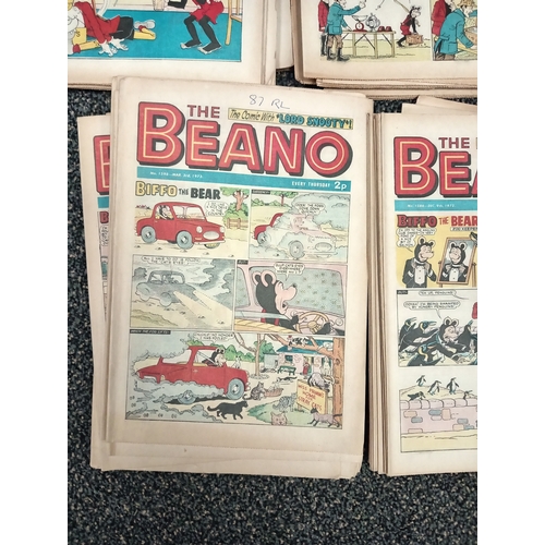 414 - Job lot of vintage 1970's The Beano comics