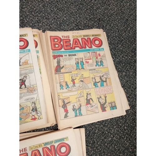 414 - Job lot of vintage 1970's The Beano comics