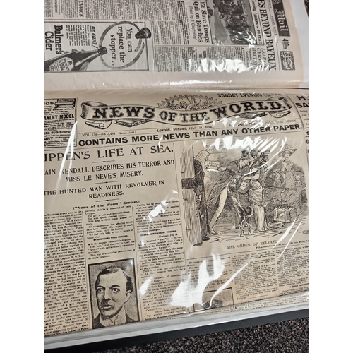 418 - Large folder of Newspaper pages of various events including from 1910 