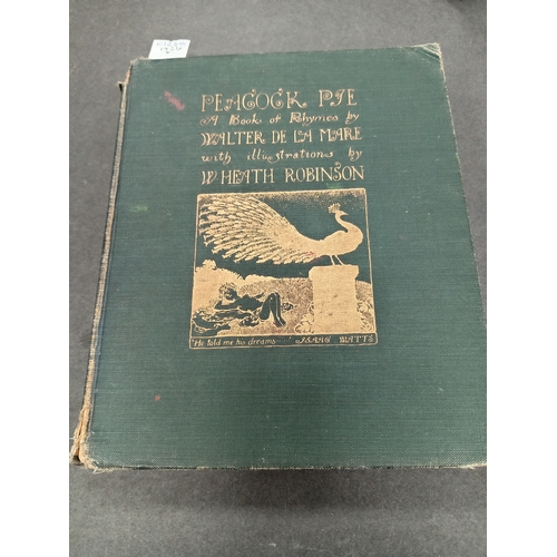 419 - Peacock Pie Book of rhymes by Walter De La Mare with illustrations by W Heath Robinson Signed by Wal... 