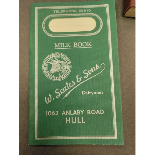 424 - Job lot of unused milk man ephemera. Includes milk book from W.Scales & Sons