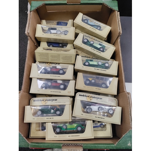 450 - Job lot of model of yesteryear cars. Makes include Rolls Royce, Jaguar, Talbot, MG, Lagonda, Packard... 