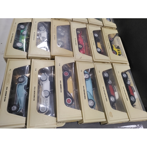 450 - Job lot of model of yesteryear cars. Makes include Rolls Royce, Jaguar, Talbot, MG, Lagonda, Packard... 