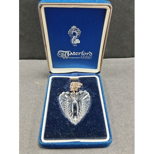 710 - Waterford Crystal pendant on chain 50 cm in original box