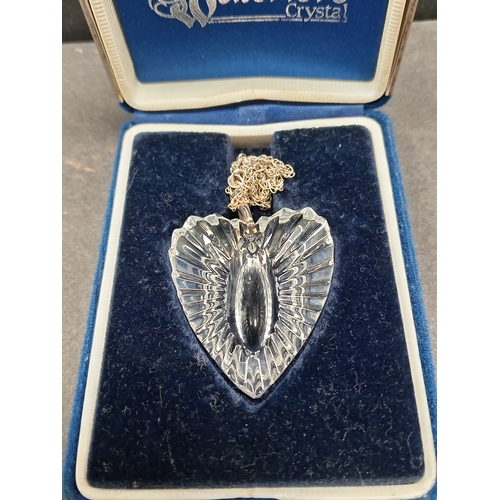 710 - Waterford Crystal pendant on chain 50 cm in original box