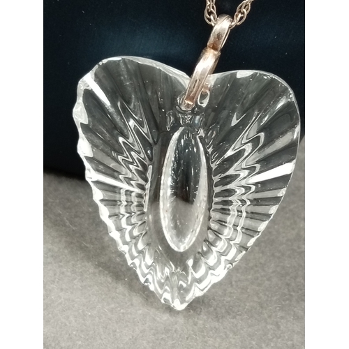 710 - Waterford Crystal pendant on chain 50 cm in original box