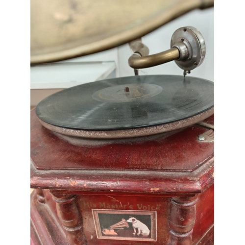 474 - His Masters Voice old gramophone without winder handle