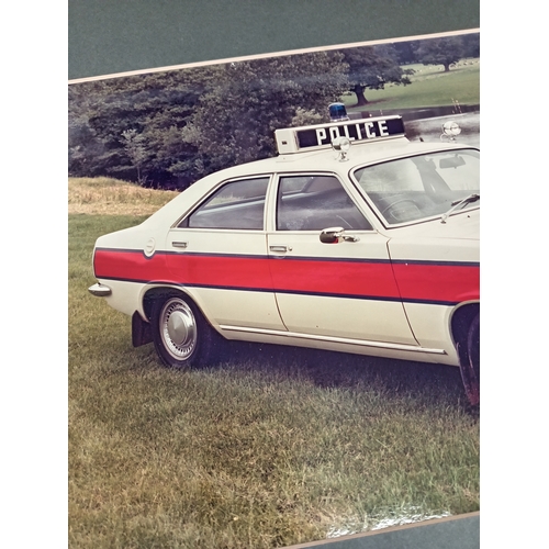 504 - Large original 1970's photo of a Warwickshire police chrysler H 41cm x W 50cm