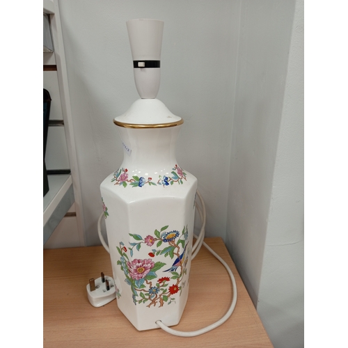 523 - Aynsley large ceramic lamp H 42cm x W 14cm