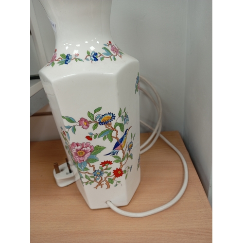 523 - Aynsley large ceramic lamp H 42cm x W 14cm