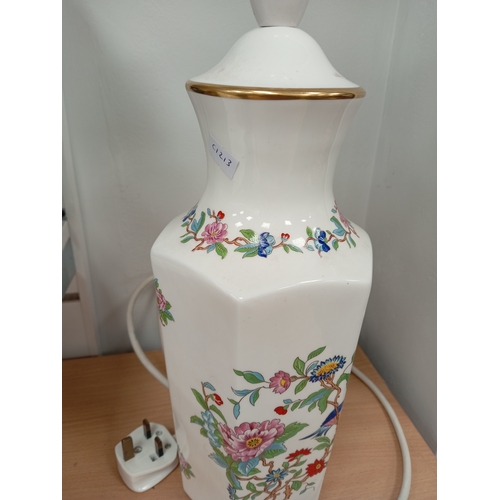 523 - Aynsley large ceramic lamp H 42cm x W 14cm