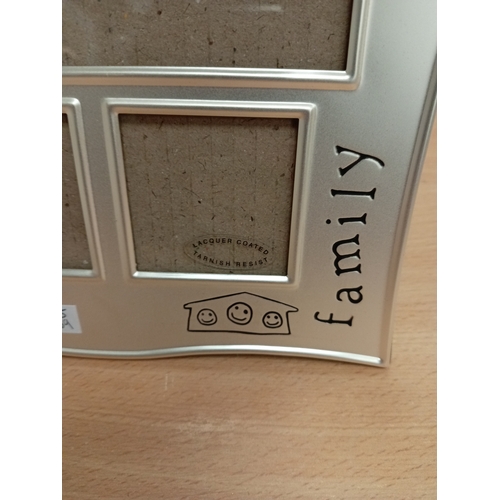 527 - Boxed family photo frame H 26cm x W 21cm