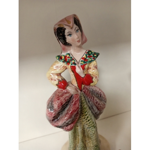 537 - A pair of Italian porcelain lady figures