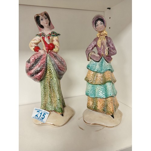 537 - A pair of Italian porcelain lady figures