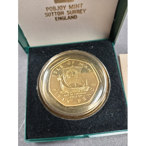 633 - Popjoy mint Surrey limited edition Isle of man Day of Tynwald July 5th 1979 Fifty pence coin in orig... 