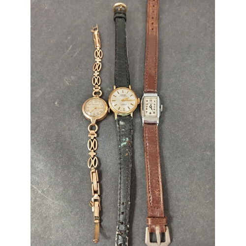 757 - Three vintage ladies watches to include Bulova, Montine and Chronometre paul