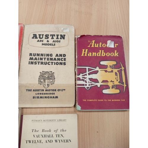 611 - Job lot of Auto operation and repair Manuel's and handbooks, including Austin A30 seven maintenance ... 