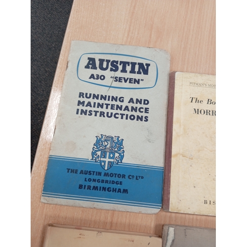 611 - Job lot of Auto operation and repair Manuel's and handbooks, including Austin A30 seven maintenance ... 