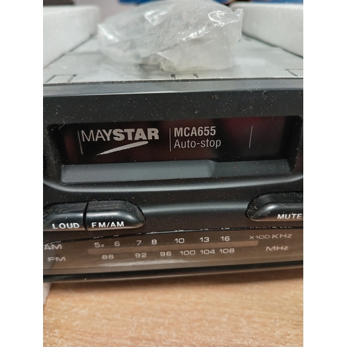 415 - Maystar MCA655 Auto-stop car radio cassette player with anti theft system boxed