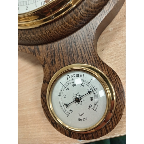 418 - Vintage mahogany cased Huger Precision Barometer H 72cm x W 23cm