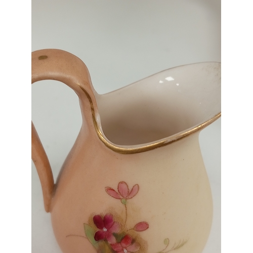 425 - Antique Royal Worcester hand painted gold gilt trim with blush ivory finish jug G900 and Royal Worce... 