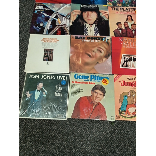 428 - Job lot of vintage albums to include Madness, Eurythmics, Tom Jones, Elkie Brooks, Walt Disney Jungl... 