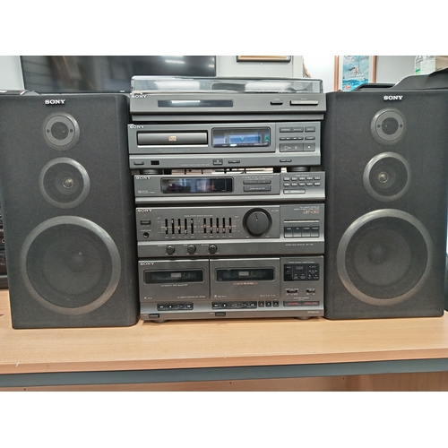 433 - Sony fully remote controlled compact hi-fidelity stereo system LBT - V302 with speakers. (Missing Re... 