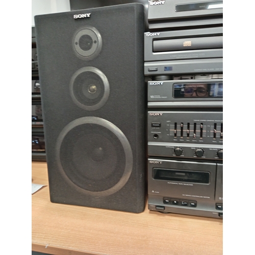 433 - Sony fully remote controlled compact hi-fidelity stereo system LBT - V302 with speakers. (Missing Re... 