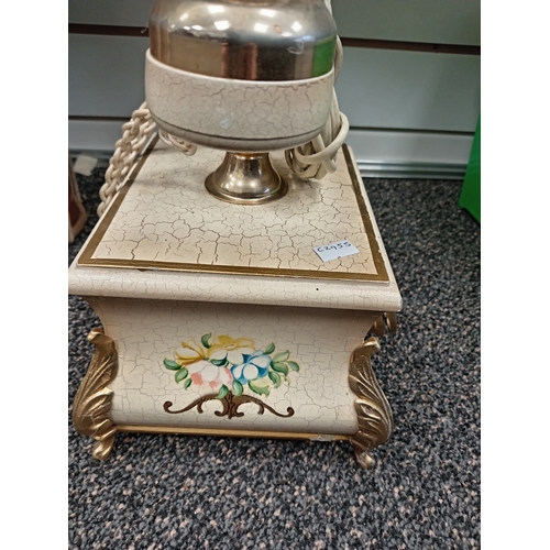 434 - Ornate French Victorian style telephone with brass legs and finishing