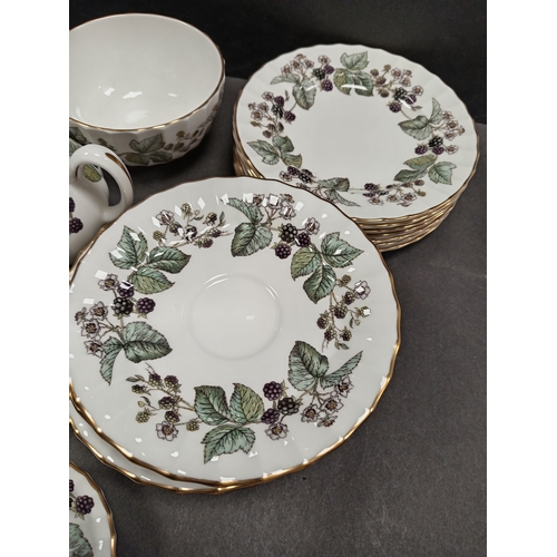 441 - Royal Worcester fine bone China Lavinia tea set includes seven cups with saucers and side plates a t... 