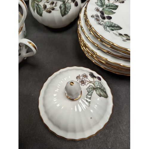 441 - Royal Worcester fine bone China Lavinia tea set includes seven cups with saucers and side plates a t... 