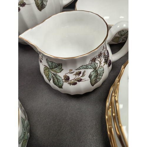 441 - Royal Worcester fine bone China Lavinia tea set includes seven cups with saucers and side plates a t... 