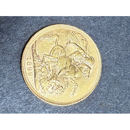 646 - Full Gold Sovereign 1899 Victorian