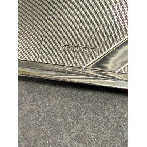 648 - Sterling Silver cigarette case. Excellent condition   215g. Approx 6 x 3 inches